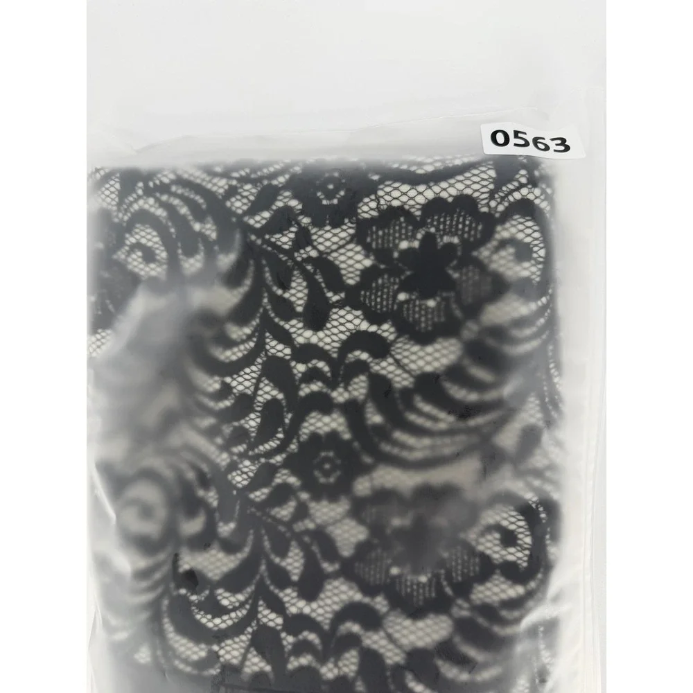 Worthington Womens Black Floral Lace Pencil Skirt Side Panel Size 12 Knee Length